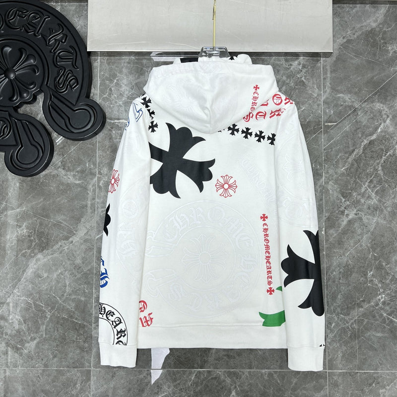 CHH Chrome Heart Hoodie Cow Print Casual Hooded Sweater Sweater Hoodie