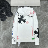 CHH Chrome Heart Hoodie Cow Print Casual Hooded Sweater Sweater Hoodie