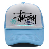 Stussy Hat Printed Truck Mesh Cap Outdoor Surfing Casual Sun Hat