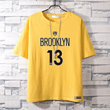 Basketball Sports T Shirt Nba Basketable Nets Team Owen 11 Sports Pure Cotton T-Shirt Male Summer Round Neck All-Matching Student