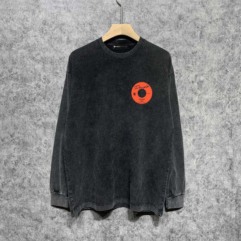 Purple Brand Distressed Long Sleeve Shirt Fashion Distressed Loose Long-sleeved Top
