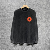 Purple Brand Distressed Long Sleeve Shirt Fashion Distressed Loose Long-sleeved Top