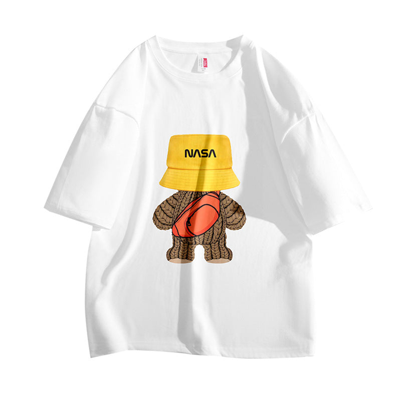 Nasa T Shirt Cotton Short-Sleeved T-Shirt Men'S And Women'S Loose Top