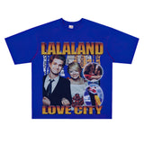 Film Star T Shirt Loose Retro Street Cotton American T-shirt Men and Women