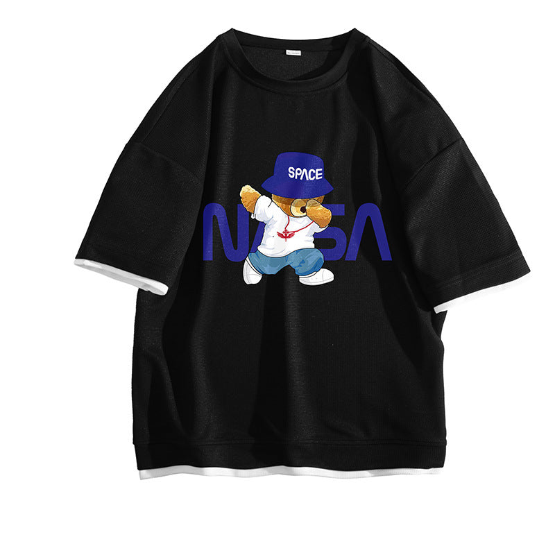 Nasa T Shirt Short Sleeve T-Shirt Men'S Summer Half Sleeve