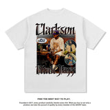 Nba Long Sleeve Shirt Nba T Shirt Clarkson Piston Basketball Star Printed Short Sleeve T-shirt