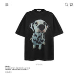 American vintage street T-shirt pure cotton men's and women's summer loose half-sleeves