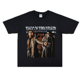 Film Star T Shirt Trendy Cotton Short Sleeve Loose round Neck Retro T-shirt