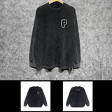 Purple Brand Distressed Long Sleeve Shirt Fashion Distressed Loose Long-sleeved Top