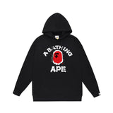 Bathing Ape Hoodie Autumn/Winter Letter Print Loose Hoodie Pullover Ape Sweater