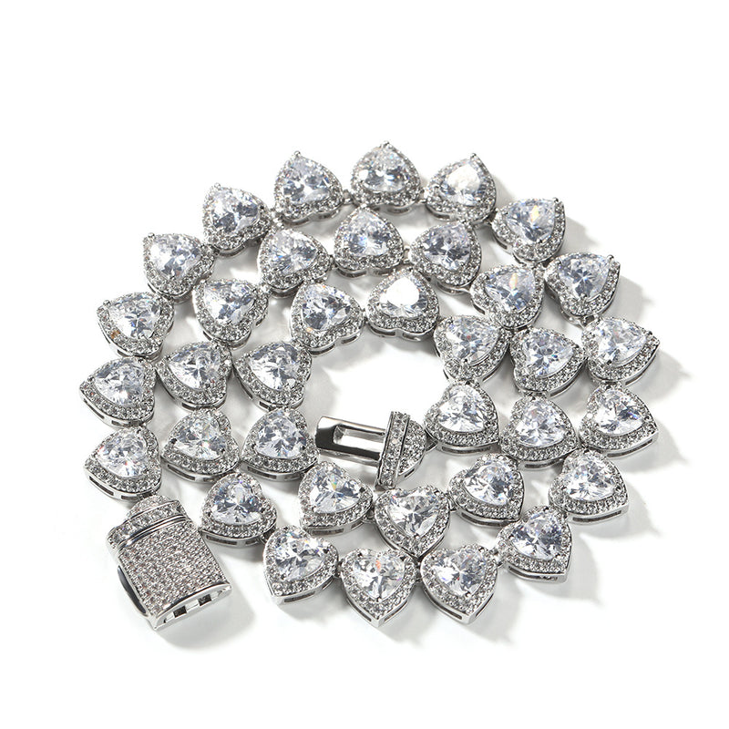 Chains Love Collarbone Chains Bronze Zircon Necklace Spectrum St. Valentine's