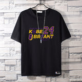 Basketball Sports T Shirt Commemorative Kobe No. 24 Short Sleeve T-Shirt Male Student Basketball Loose Sports