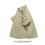 Men's Shirt Stitching Shirt Men's Summer Loose Street Short Sleeve Loose