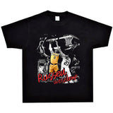 Basket Ball Star T Shirt Basketball Washed Distressed Printed Short Sleeve American Retro T-shirt Pure Cotton