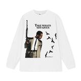 Vintage T-shirts American Vintage Fun Print Short Sleeve T-Shirt Crew Neck