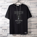 Basketball Sports T Shirt Summer Round Neck All-Matching Loose Short Sleeve T-Shirt Men
