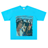 Basket Ball Star T Shirt Cotton Short Sleeve Loose round Neck Retro Heavy T-shirt for Men