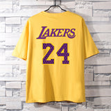 Basketball Sports T Shirt Nba Commemorative Kobe No. 24 Sweatshirt Student Short Sleeve T-Shirt Men'S Loose