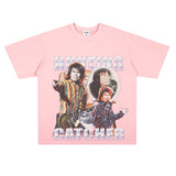 Film Star T Shirt Loose Heavy Retro Street Cotton American T-shirt Men and Women