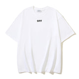 Off White T Shirts OW Dragon Arrow Print Crew Neck Pullover Short Sleeves