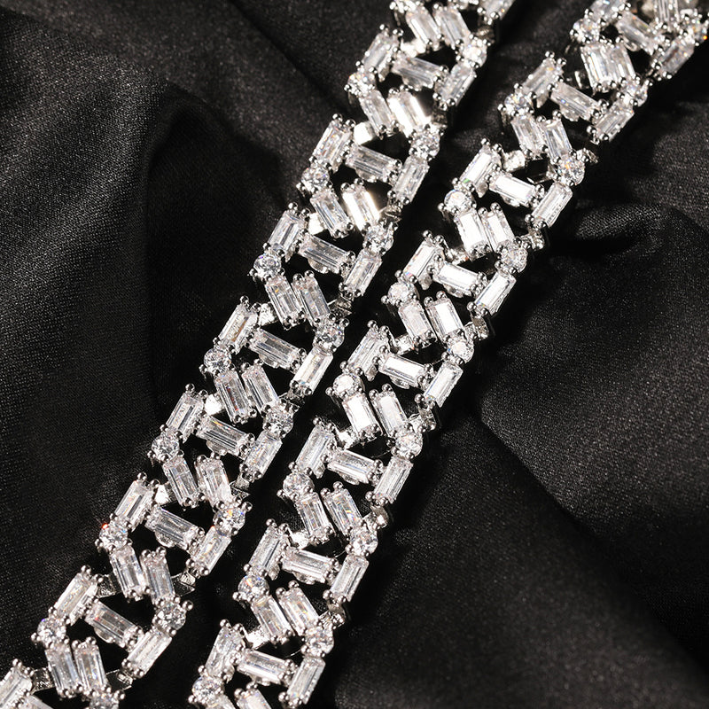 Chains Diamond Japanese Fashion Necklace Tide Metal Chain Spectrum St. Valentine's