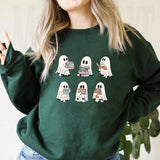 Ghost Reading Books Sweater Bookish Halloween Sweatshirt