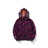 Aape Hoodie Autumn and Winter Men's and Women's Double Hood Camouflage Zipper Sweater Jacket