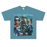 Film Star T Shirt Movie Terminator Poster Print Personalized Cotton Short Sleeve Loose round Neck T-shirt