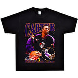 Basket Ball Star T Shirt Basketball Star Vince Carter Printed T-shirt Short Sleeve Loose Retro