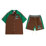 Rhude T Shirt Coconut Alphabet Beach Embroidery Short Sleeve Shirt Shorts
