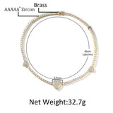 Chains Copper Zircon Love Tennis Chain Premium Clavicle Chain Spectrum St. Valentine's