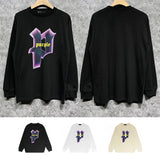 Purple Brand Long Sleeve T-Shirt Fashion Loose Long Sleeve Top