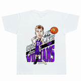 Basket Ball Star T Shirt Jason Williams Basketball Washed Distressed Printed American Retro T-shirt for Men