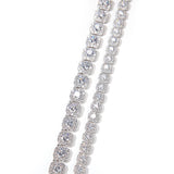 Chains Hip Hop 9mm Square Rock Sugar Zircon Necklace Spectrum St. Valentine's