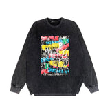 Purple Brand Distressed Long Sleeve Shirt Fashion Distressed Loose Long-sleeved Top