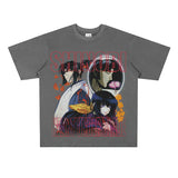 Film Star T Shirt Cartoon Anime Movie Jia He Fa Ren Post Loose Retro Street Cotton T-shirt