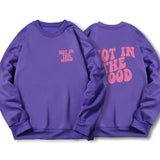 Not In The Mood Printed Hoodie Men Harajuku Warm Fleece