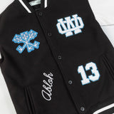 Off White Jacket Autumn OW Heavy Industries Cartoon Pattern Embroidered Woolen Jacket