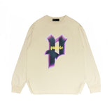 Purple Brand Long Sleeve T-Shirt Fashion Loose Long Sleeve Top