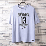 Basketball Sports T Shirt Summer Round Neck All-Matching Loose Short Sleeve T-Shirt Men