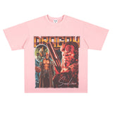 Film Star T Shirt Movie Hellboy Street Style Short Sleeve Loose American Print T-shirt Men and Women