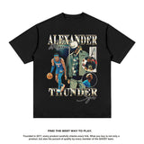 Nba T Shirt Xie Yi Alexander High Street Washed Old Short Sleeve T-shirt Top