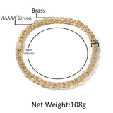 Chains Zircon Necklace Cuban Chain