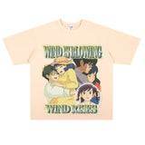 Film Star T Shirt Loose Retro Street Cotton Small Neckline T-shirt