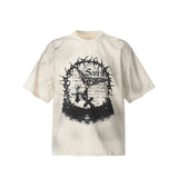 Unisex T-Shirts Saint Michael Vintage Loose Casual T-Shirt