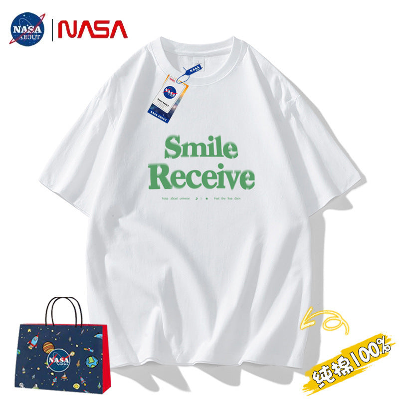 Nasa T-Shirt Short-Sleeved T-Shirt Men'S Summer Half Sleeve T-Shirt