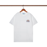 Casablanca T Shirts Colored Crane Print Crew Neck Tee