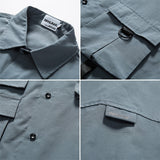 Men Shirts Summer Short Sleeve Shirt Men's American Style Loose Versatile Casual