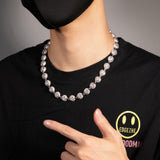 Chains hiphop12MM necklace punk copper zircon hip hop Royalty Spectrum