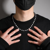Chains Hip Hop Diamond Pointed Cone Necklace Copper hiphop Spectrum St. Valentine's